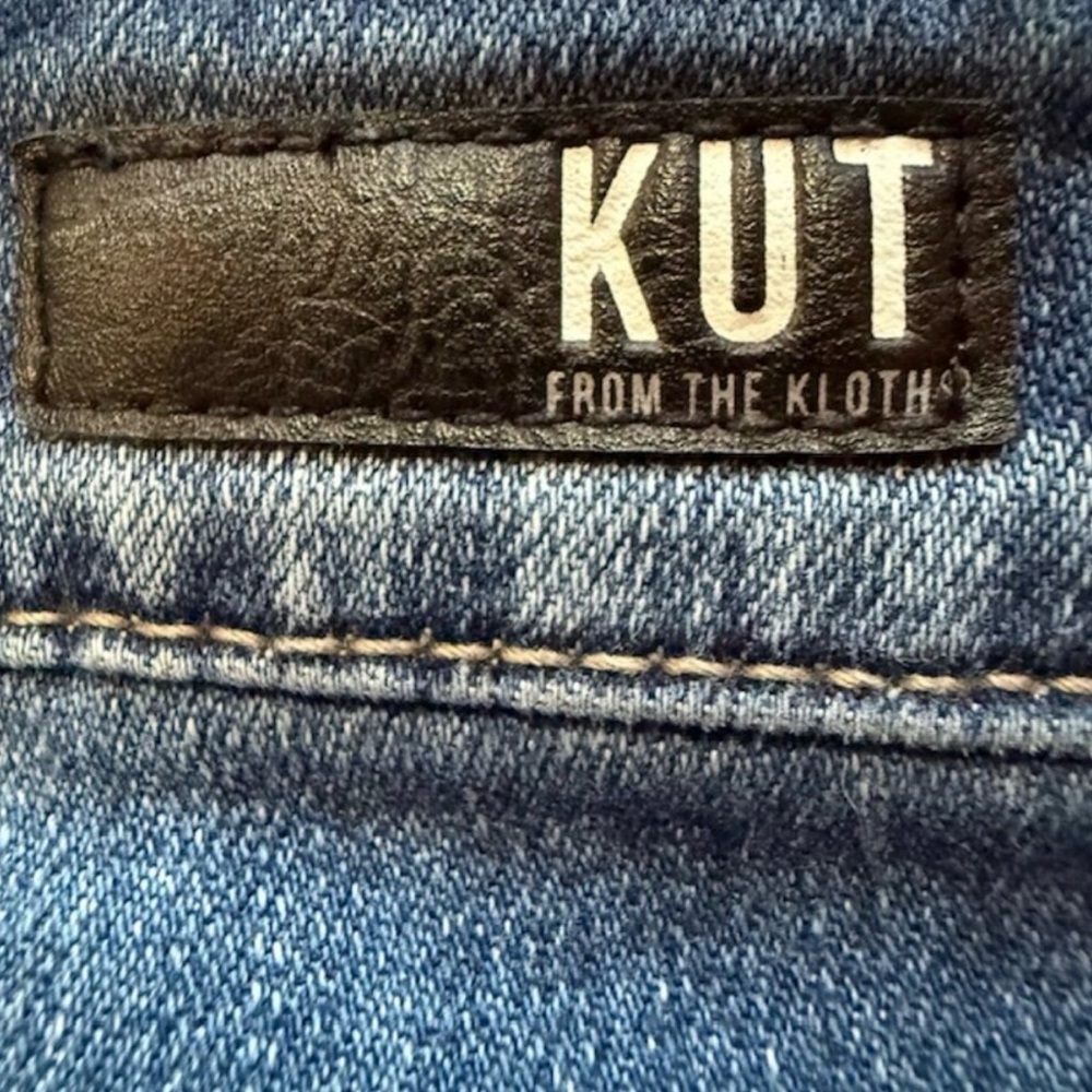 KUT🌹FROM THE KLOTH Kelsey High Rise Ankle Flare Jeans ✨ Sz 6 ✨Raw Hem - Picture 7 of 14